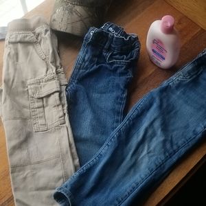 3 pair of size 2T jeans and cargo pants